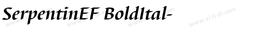 SerpentinEF BoldItal字体转换